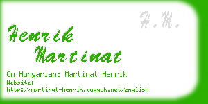 henrik martinat business card